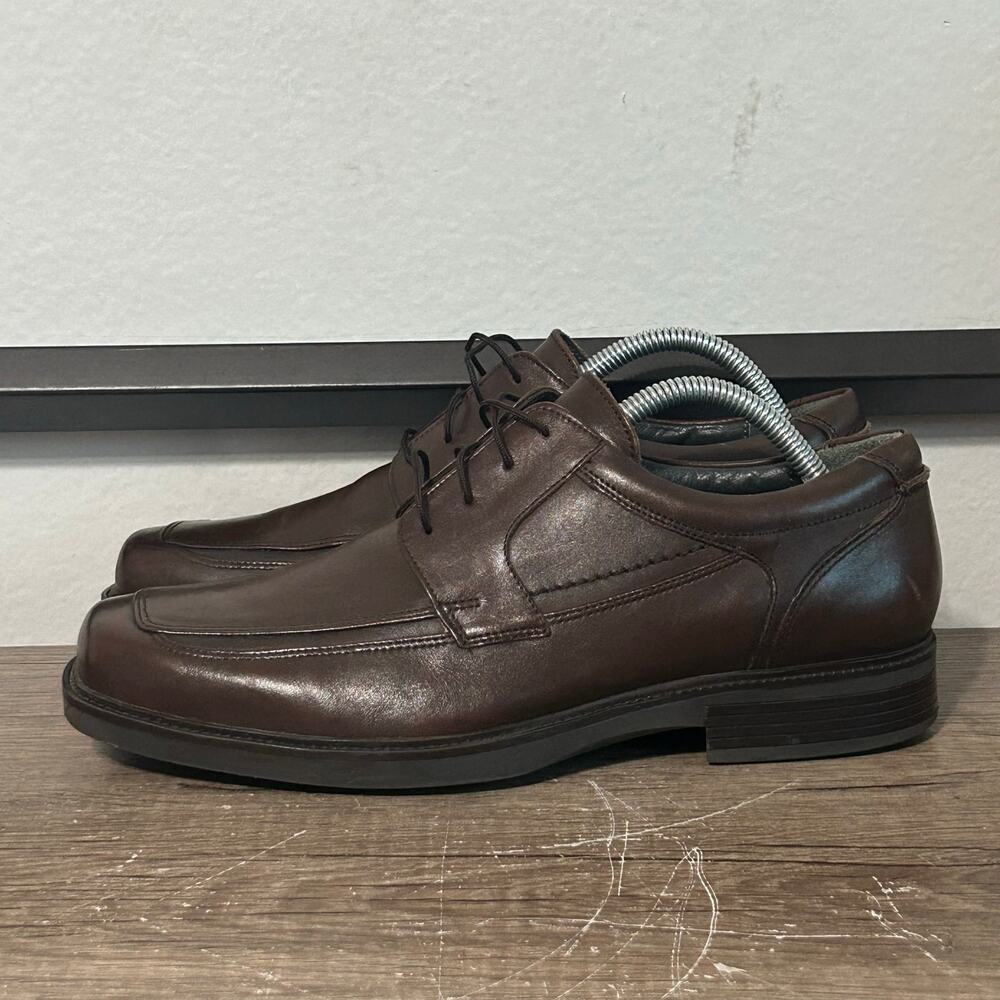 Johnston and Murphy Norvell Moc Toe Men’s Leather Dress Shoes Size 8.5 Brown